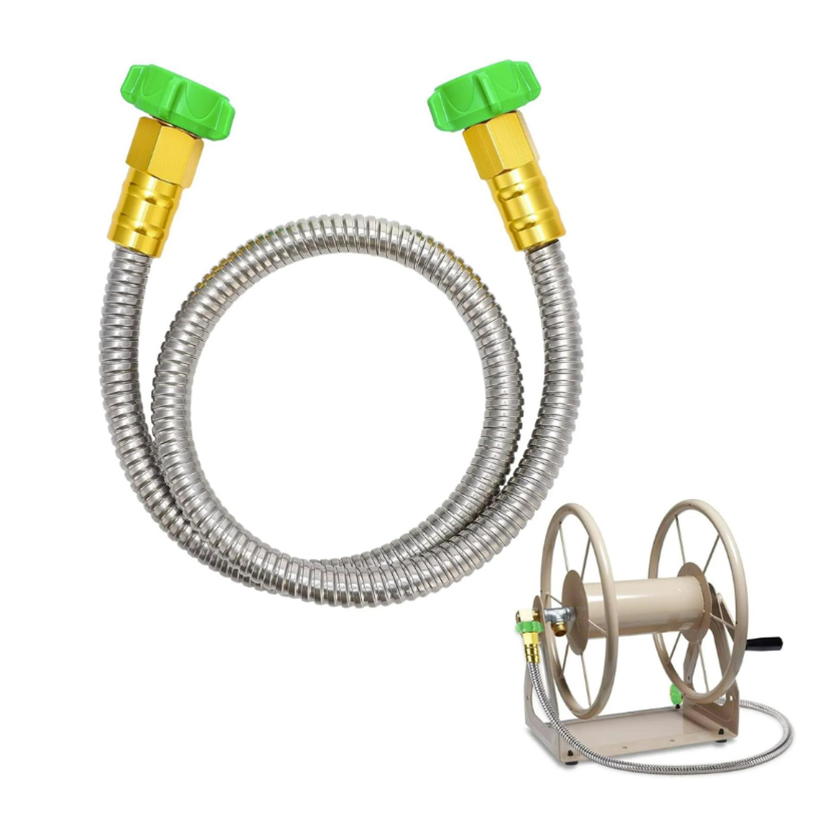 304 Stainless Steel Corrugated Explosion Proof Water Hose Metal Connection Hose For Home Hot/Cold Water (Compatible 100ft Hose светло-серый