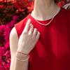 BE/GINS Larin Asher Silver Bracelet Red Pink