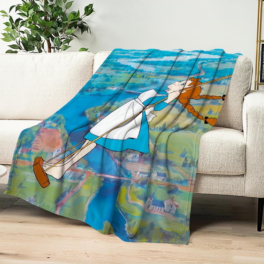 cartoon anime a-Anne of Green Gables Flannel warm comfort soft plush blanket for sofa living room hogar bedroom travel gift home