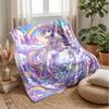 Magical Unicorn Rainbow Theme Blanket Lightweight Warm Flannel Blanket Decorative Throw Blanket for Home Decoration