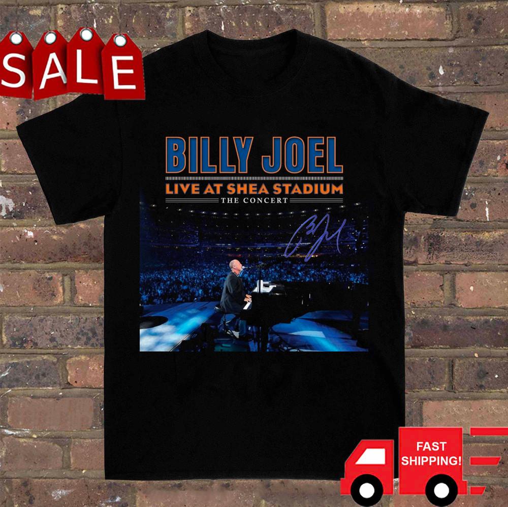 Billy Joel Live At Shea Stadium The Concert Shirt Black Unisex S-5XL 1J0237 Unisex T-Shirt M