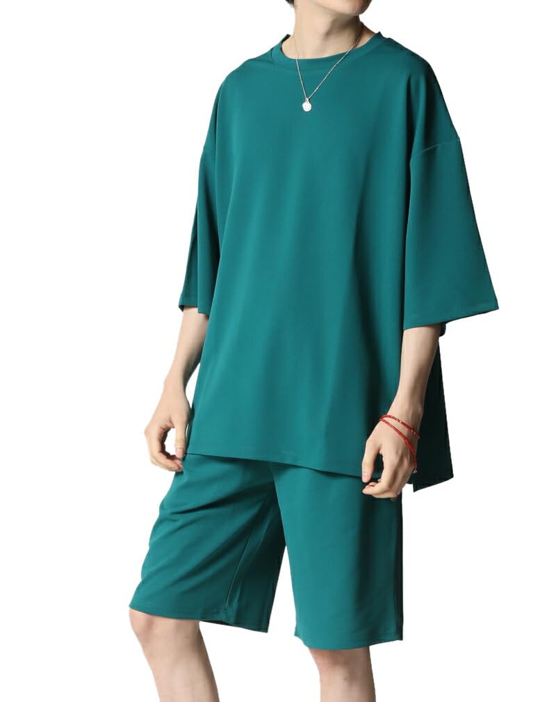 

матовый верх и низ УФ УФ большой LL зеленый [Аркада] Лето, быстросохнущий, текстура, комплект, мужской, защита, футболка, шорты, мужские шорты, защита, зелёный