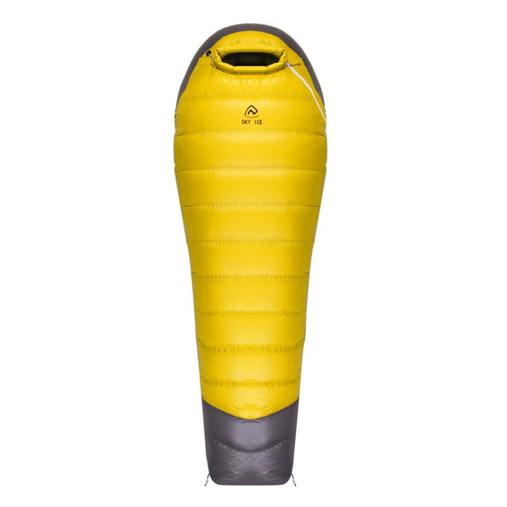 

Термальный спальный мешок с гусиным пухом для кемпинга, сверхлегкий спальный мешок для пешего туризма, водонепроницаемый, для походов с рюкзаком, пешего туризма, аварийный набор для выживания жёлтый