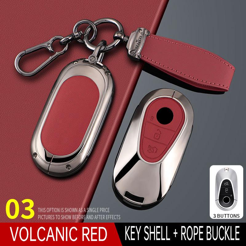 Mercedes Key Case for C-Class, S-Class, GLC, and Maybach - Suitable for Men and Women, Metal Key Shell for C200L, GLC300, C260L