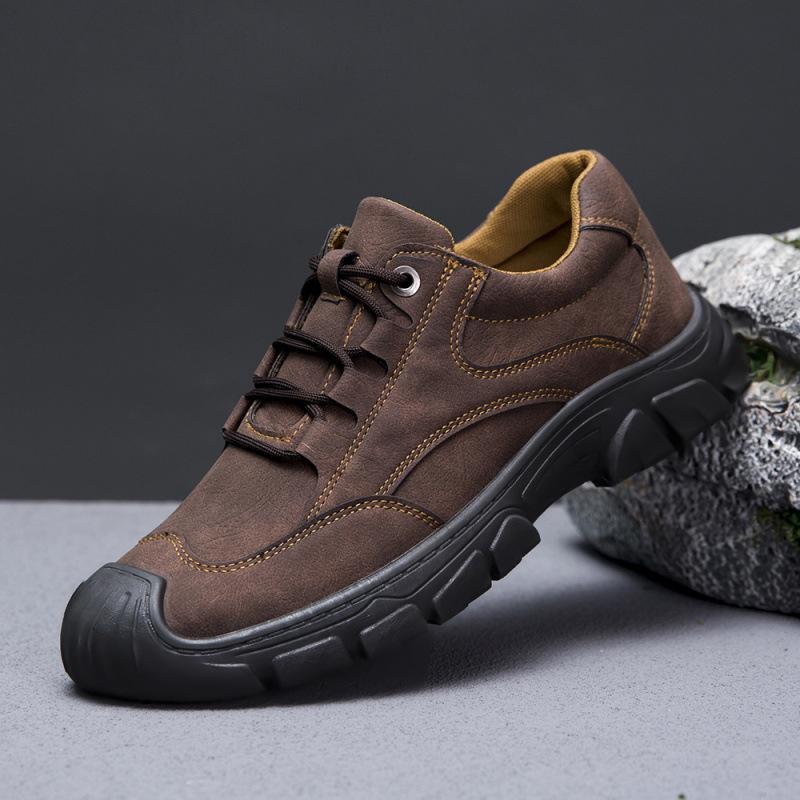 Men's Hiking Shoes, New Breathable Outdoor Sports Shoes, Trendy Lace-up Running Shoes, Soft-soled Wear-resistant Men's Shoes