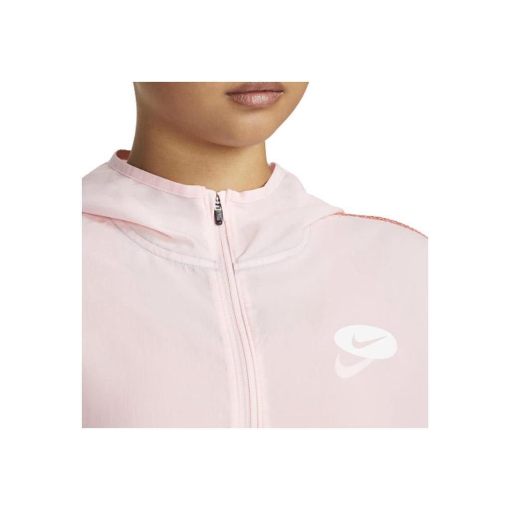 Nike Color Block Spliced Hooded Running Jacket Women Jacket Light-Pink DM7758-610