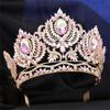 Peigne Couronne Élégant en Cristal pour Femmes Princesse Élégant Couronnes en Cristal Efficaces Diadèmes avec Pierre Colorée et Peigne