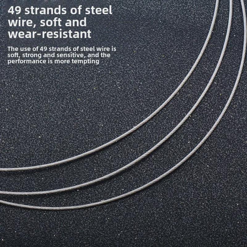 Ultraweiche 49-strängige Anti-Bite-Angelschnur aus Stahl: Verschleißfest und ideal zum Meeresangeln
