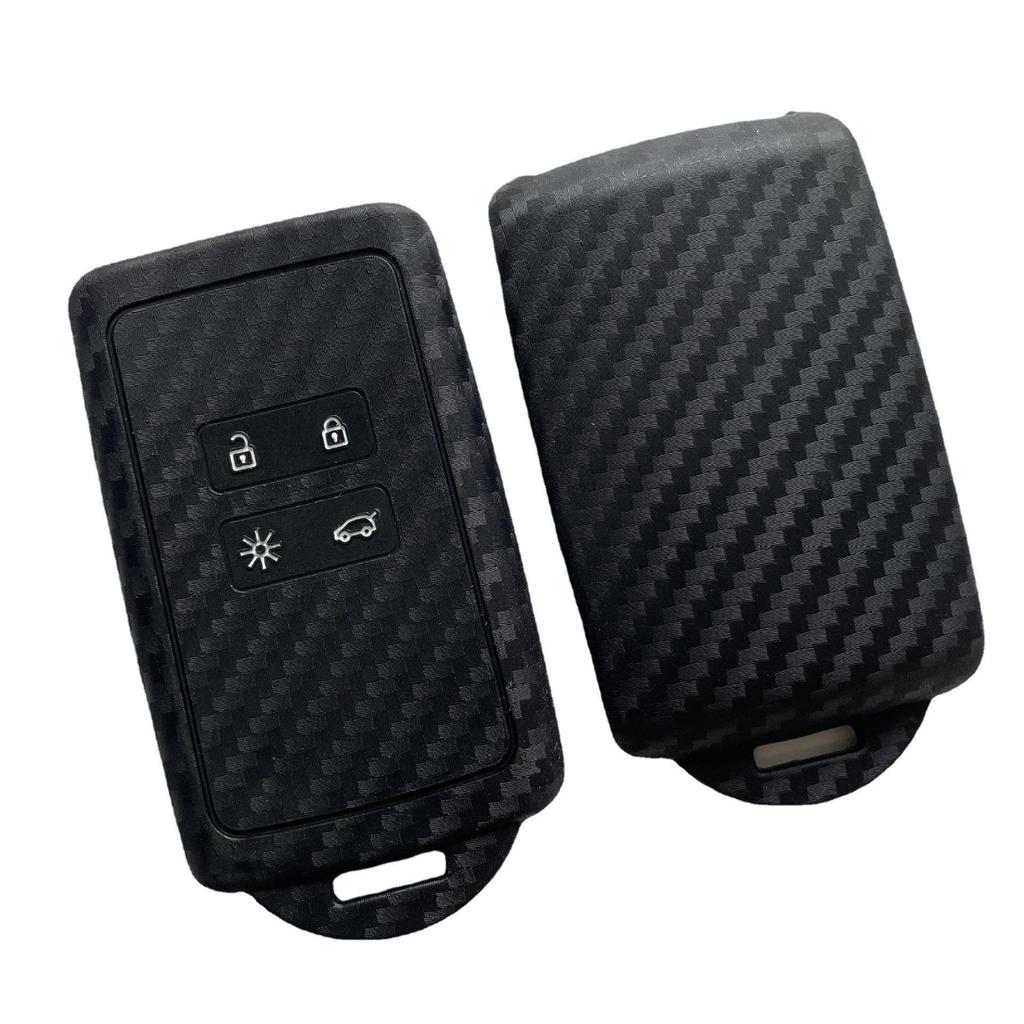 Renault Car Key Cover: Carbon Fiber for Captur, Fluence, Scenic, Megane, Latitude, Laguna