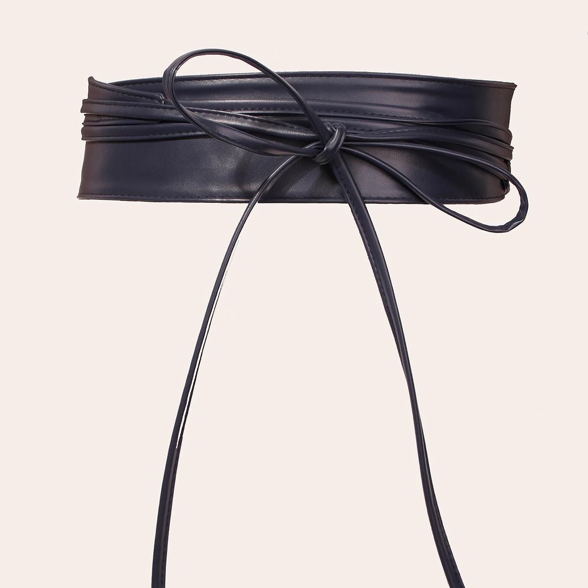 

Женский мягкий кружевной пояс на талию - Универсальный и стильный аксессуар 360 темно-синий