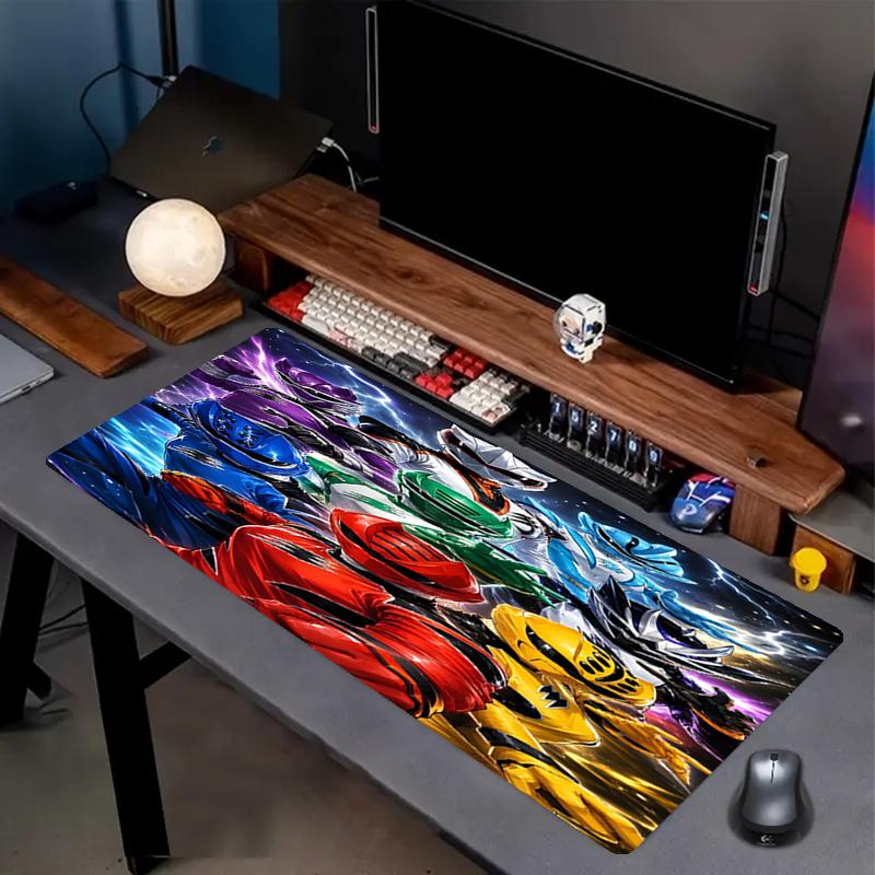 Mighty Morphin Power Rangers Print Mouse Pad, Anti‑Slip Desktop keyboard Mat, for PC Laptop Gaming Working Daily Use, Cool Festival Surprise Gift