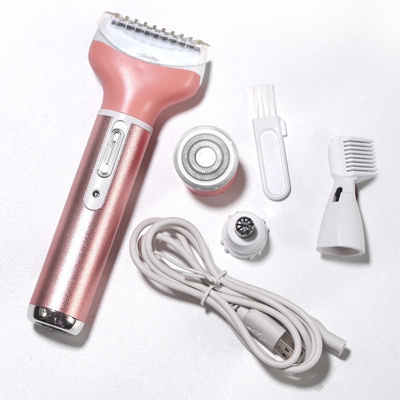 Exclusive 4-in-1 Women's Electric Shaver with USB Charging – Razor, Eyebrow Trimmer, and Epilator