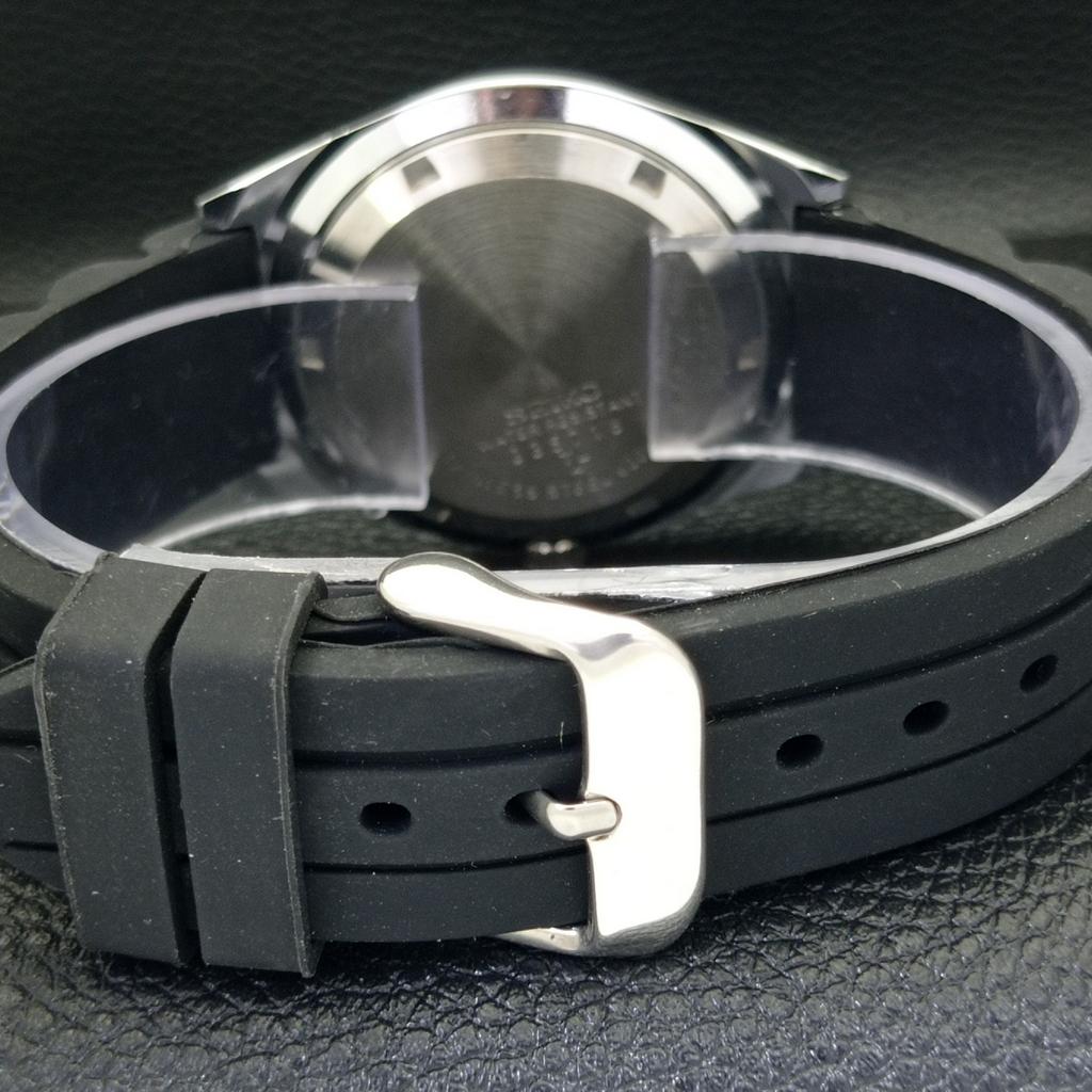 REFURBISHED AUTOMATIC SEIKO 5 MENS WATCH JAPAN MADE BLACK DIAL CUSTOM A440053-2 QV90-a440053