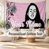 Benutzerdefinierte Namens-Wandbehang-Tapisserie, Lana Del Rey Dekorative Hintergrund-Tapisserie für Wohnheim, Zuhause