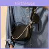 Chic Black Retro Shoulder Bag With Chain Strap Soft Synthethic Leather Design