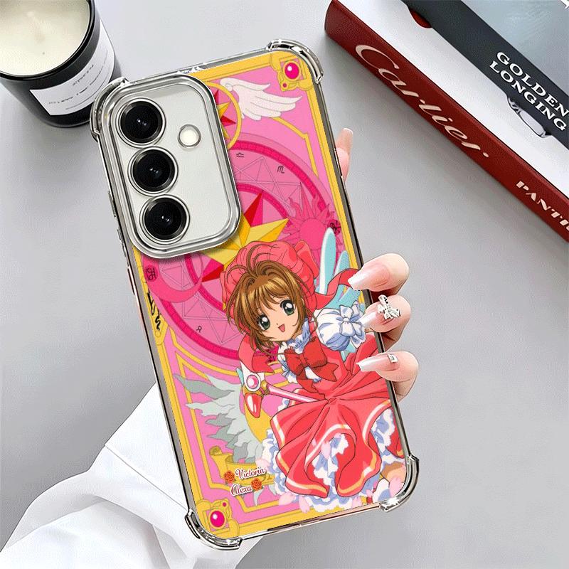 Cardcaptor Sakura Cute Girl Plating Phone Case For Samsung A17 A07 A37 A57 A16 A56 A15 A55 A14 A54 A13 A53 A26 A36 A25 A35 A24 A