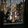 Christmas Window Clings Reusable Clings, Double Sided PVC Static Glass Stickers, Snowman Snowflake Elk Holiday Decals Santa Claus Xmas Tree