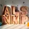Wooden Letters Piggy Bank DIY Creativity Coin Banknotes Children's Money Box Funny Money Organizer Storage Box Home Decors