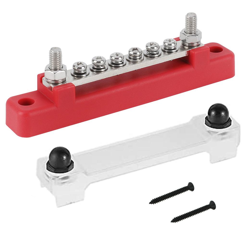 M6 Terminal Block dc Bus Bar 12v 1/4 Inch Stud 150A Electric BusBar 12v Power current distributor For Truck Boat accessories