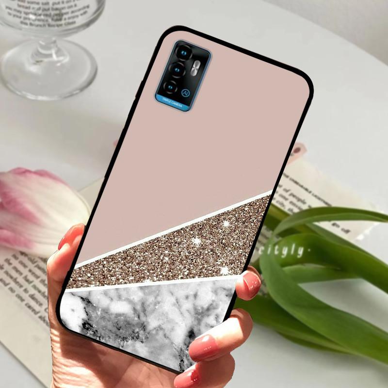 Case For ZTE A71 Coque A 71 Marble TPU Soft Silicone Funda Phone Case For ZTE Blade A71 a71 Shockproof Animals Cover Capa Bumper