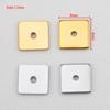25pcs 50pcs 8mm Stainless Steel Square Flat Spacer Beads Loose Beads Hole 1.3mm Gold Color Bead for Jewelry Making DIY Wholesale