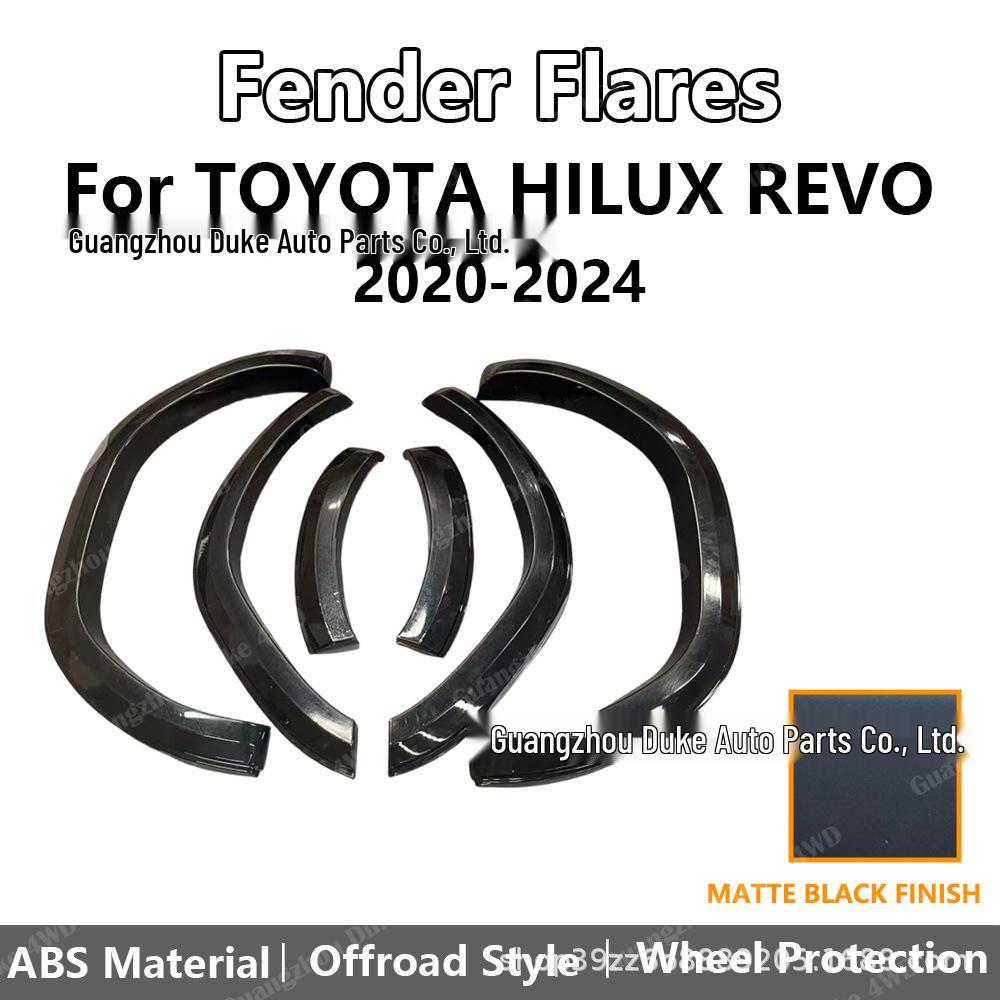 Toyota Hilux Revo 2020+ ABS Fender Flares: Anti-Collision Strips & Widened Mudguards