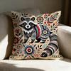 Natural Animal Flower Prints Pillow Case Linen Pillow Covers Cover For Couch Living Room Bench Patio Floor Linen Home Decor