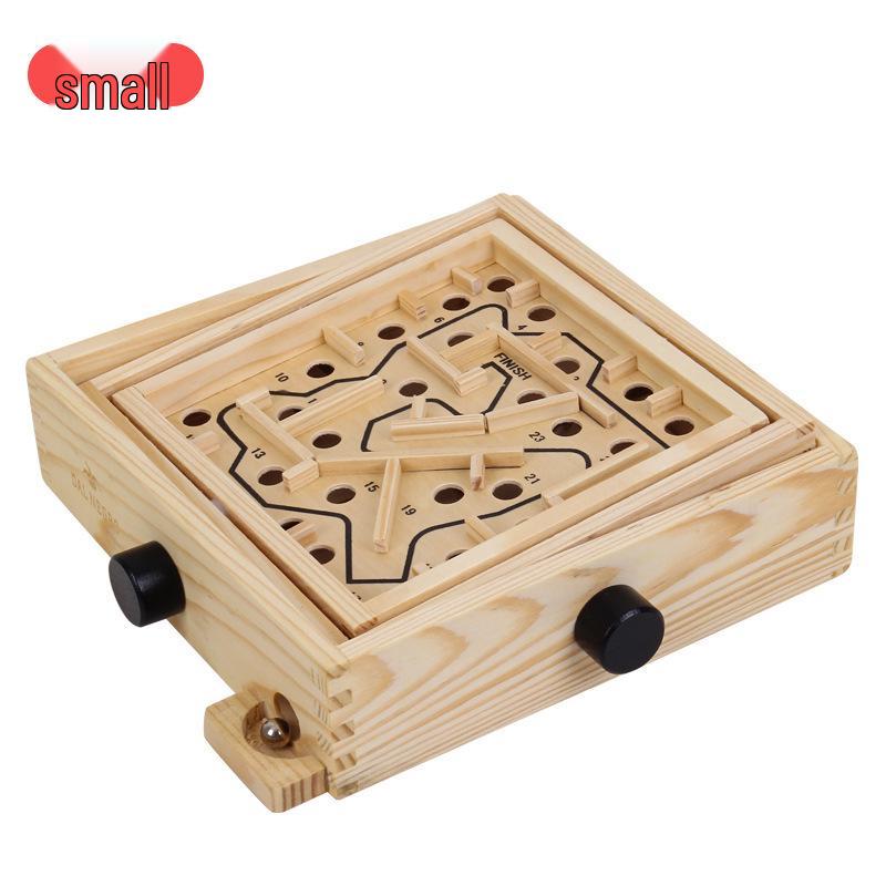 

Wooden Hand-Crank Maze Game: Interactive Desktop Balance Puzzle for Kids & Adults
