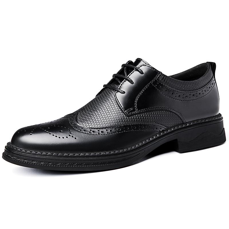 2024 Genuine Leather Mens Shoes High Quality British Mens Oxford Casual Shoes Business Formal Shoes Suit Gentleman Dress Office