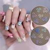 50Pcs Mixed Colorful Nail Art Decorations Transparent Hollowed Star Heart Charm Nail Art Parts 3D Resin Flatback Accessories