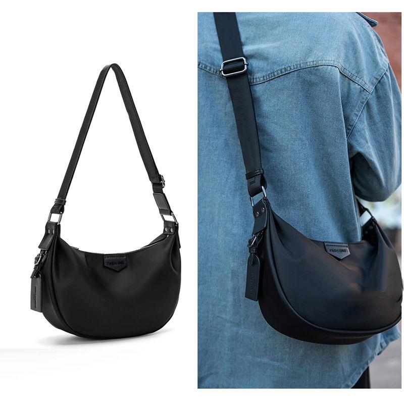 

Bag women s 2025 new dumpling bag fashionable and versatile one-shoulder crossbody bag high-end lightweight water-repellent underarm bag чёрный