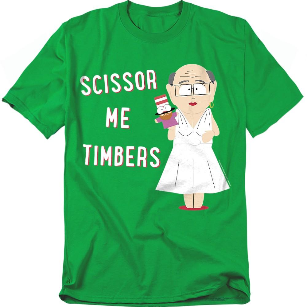 South Park Scissor Me Timbers T-Shirt S-4XL Kelly Green XXL
