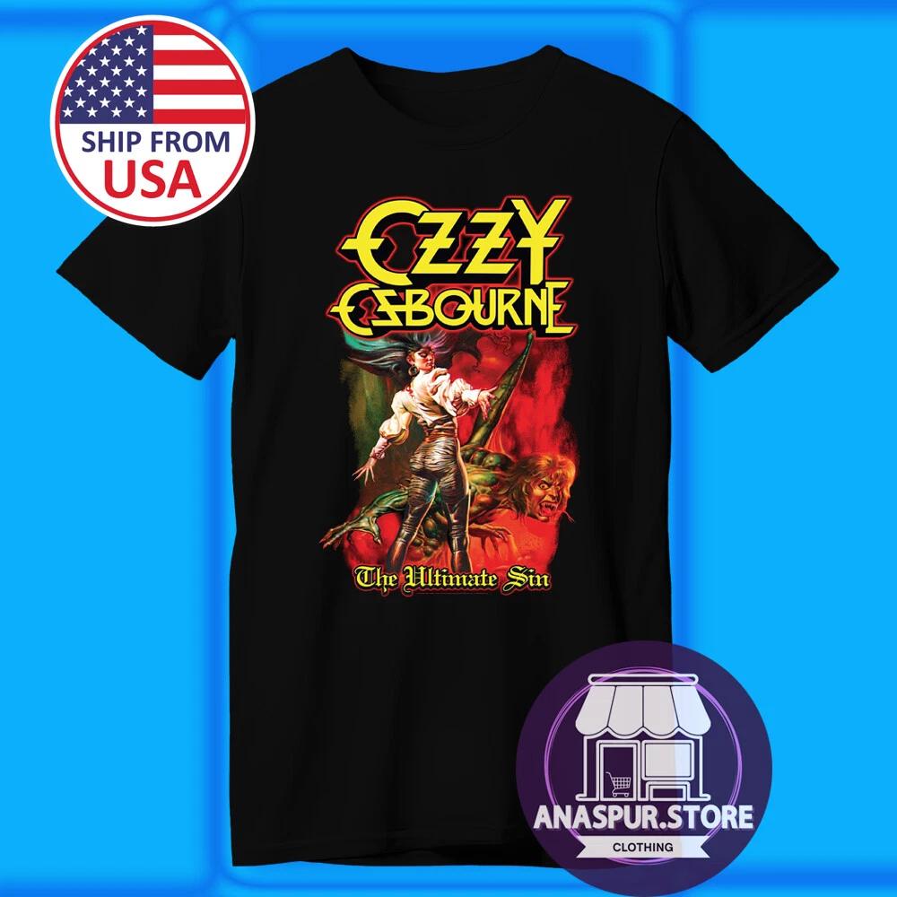 Ozzy Osbourne The Ultimate Sin Men s Black Size S-5XL XL