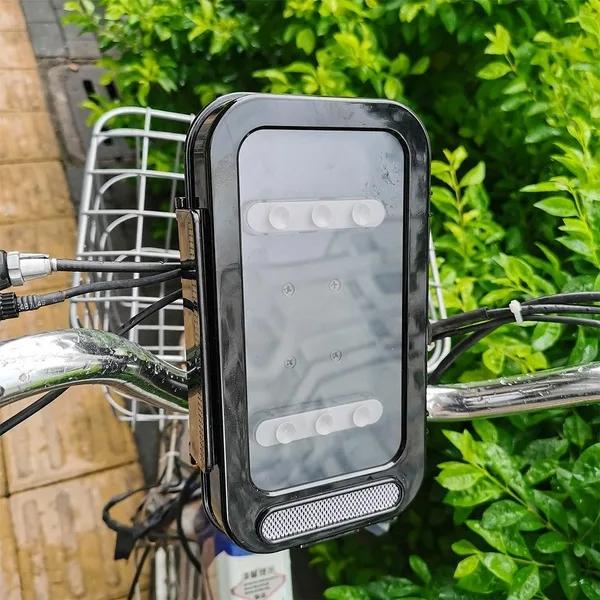 360° drehbarer, wasserdichter Fahrrad-Handyhalter für Motorrad- und Fahrradlenker