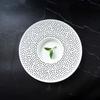 Cut-out Straw Hat Pan White Ceramic Dinner Plate Soup Plates Fruit Bowl Salad Bowl Dessert Plate Pasta Plates Sashimi Dish Tray