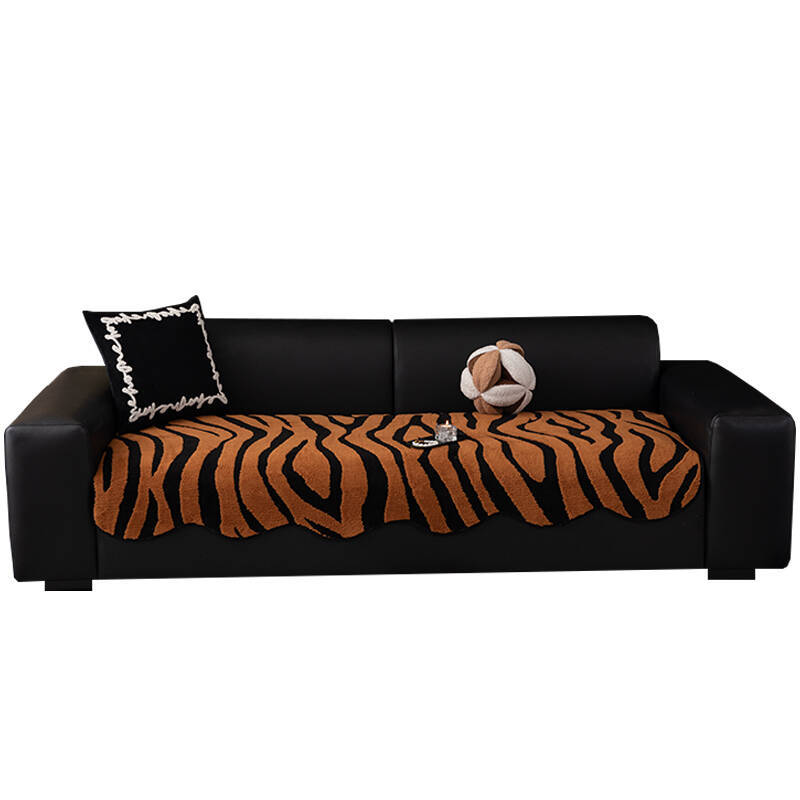 New Special-Shaped Sofa Cushion Light Luxury High-End Non-Slip Seat Cushion Autumn And Winter Straight Row Plush Leather Sofa Cover