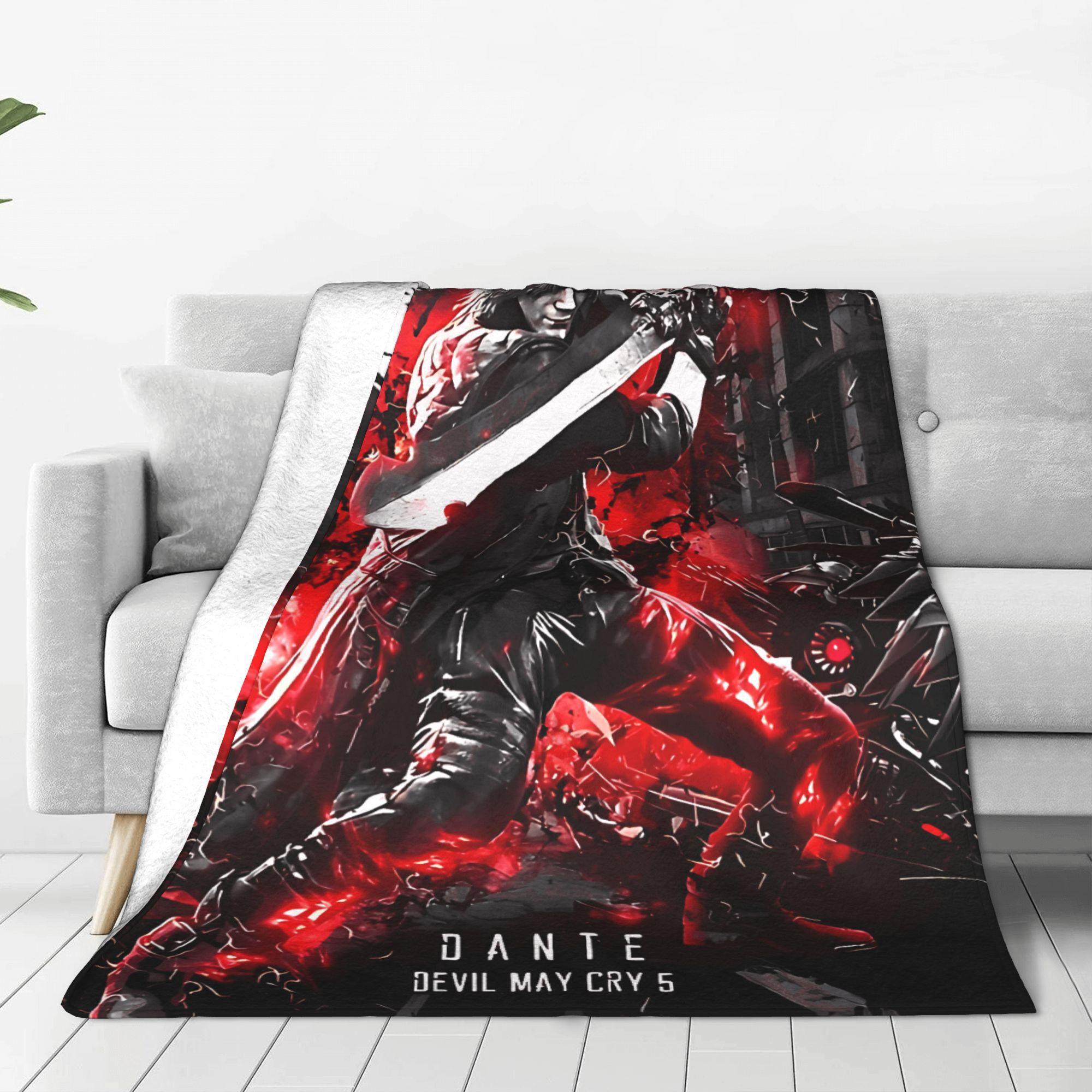 Devil May Cry 5 Dante Plush Blanket Kids Adult Flannel Throw Blanket For Living Room Warm Design Quality Bedspread Gift 75X95CM