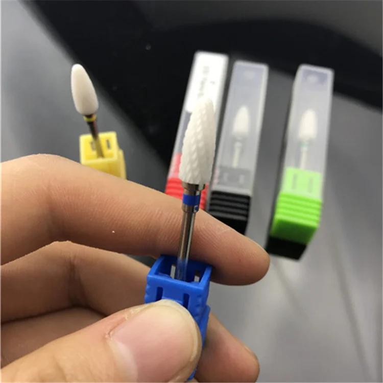 Ceramic Nail Drill Bits Gel Polish Remove Dead Skin Clean Electric Milling Cutters For Manicure Pedicure Machine Accessories
