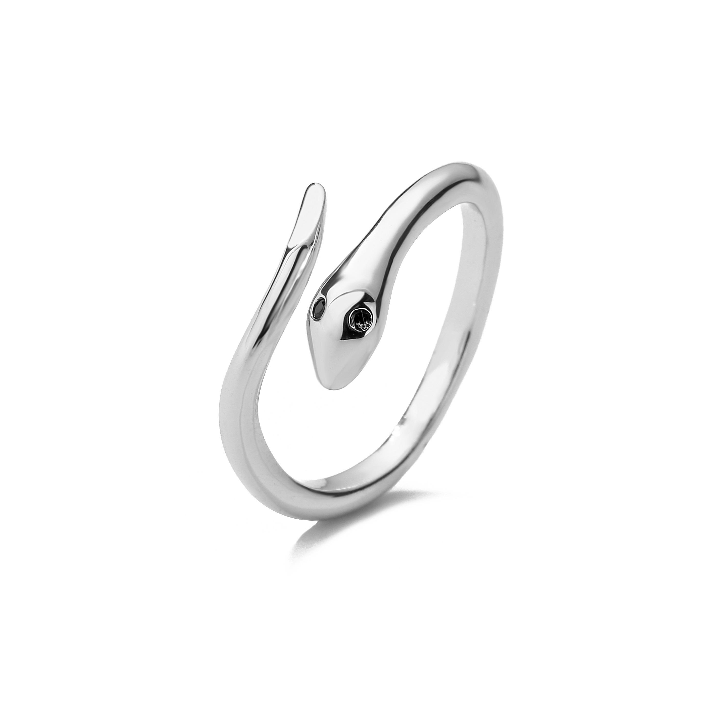

HECHENG,CZ Snake Rings For Women,Open Adjustable Finger Ring Cooper 18k Plated,Vintage Zircon Cool Knuckle Ring Gifts