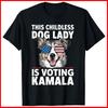 This Childless Dog Lady Is Voting Kamala-Harris 2024 Black Cotton T-Shirt Unisex T-Shirt