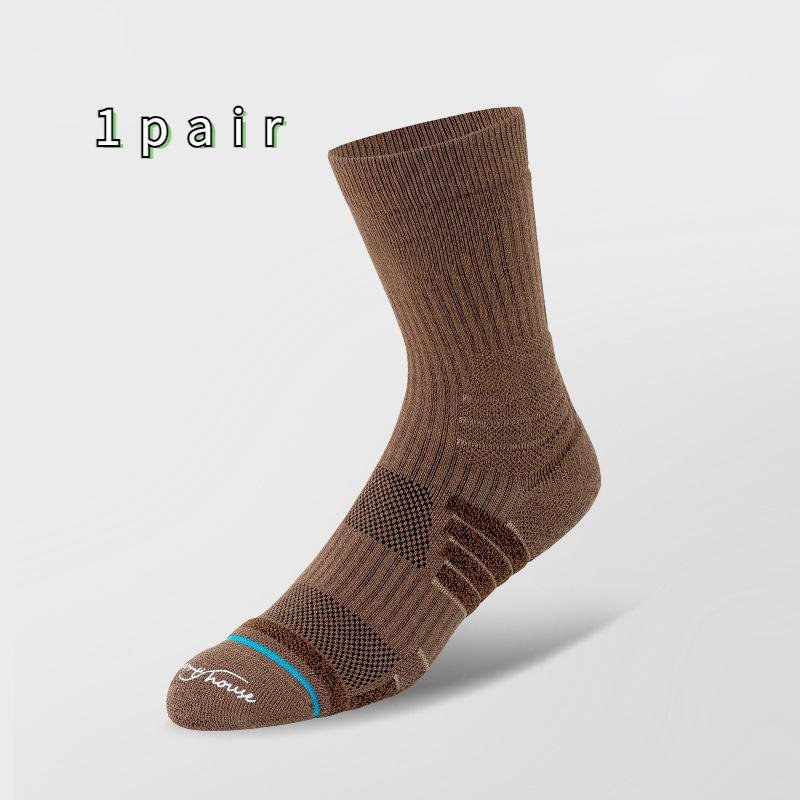 

Мужские носки для походов и альпинизма из дышащей ткани среднего размера, размер 39–44. One-size коричневый