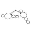 Stainless Steel Gag Bit Horse Bit Jointed Mouth 3 Rings Continental Gag Bit Loose Rings Horse Equipment Easy to Use