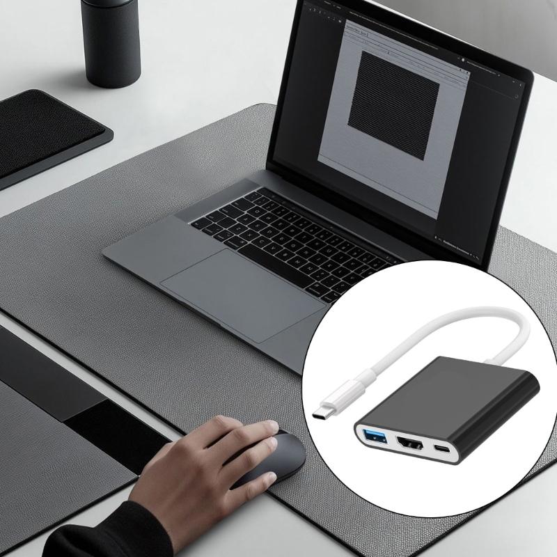 Portable TV Dock 3 in 1 USB C Game Station with HDTV USB3.0 USB C Port Adapter for Switch Console Multiple Gaming Device