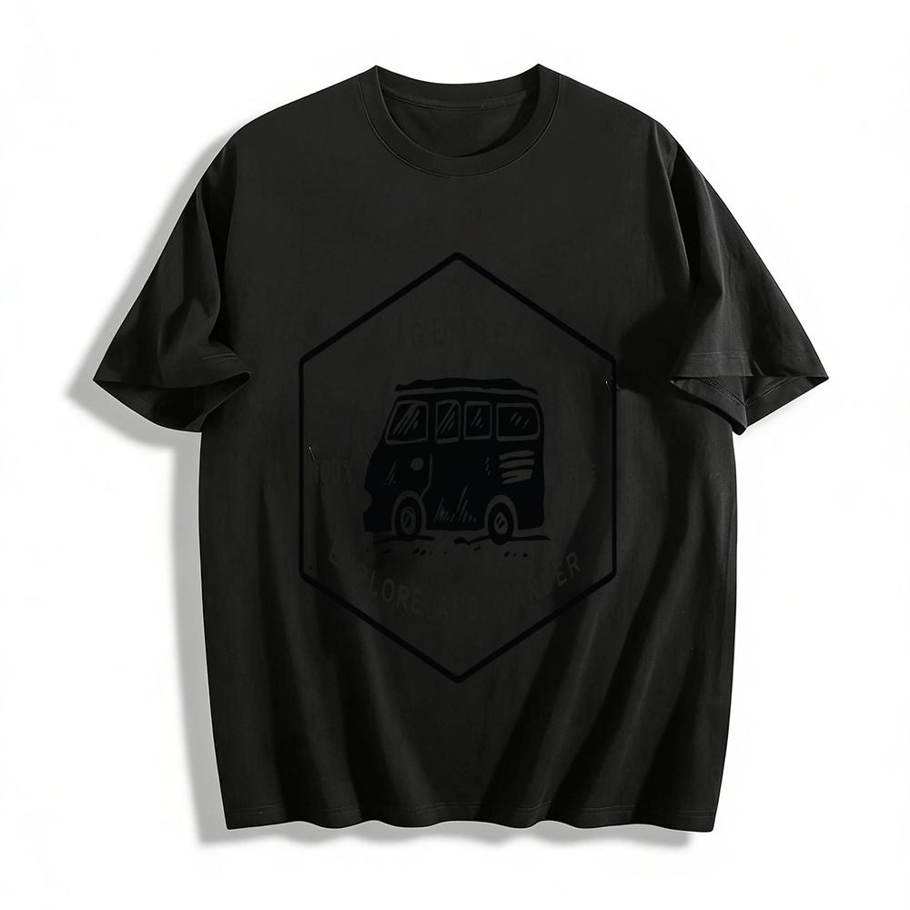 The Gembelers Explore Wander Graphic Tee 100% Free Camping Van Shirt Pure cotton T-shirt XXS