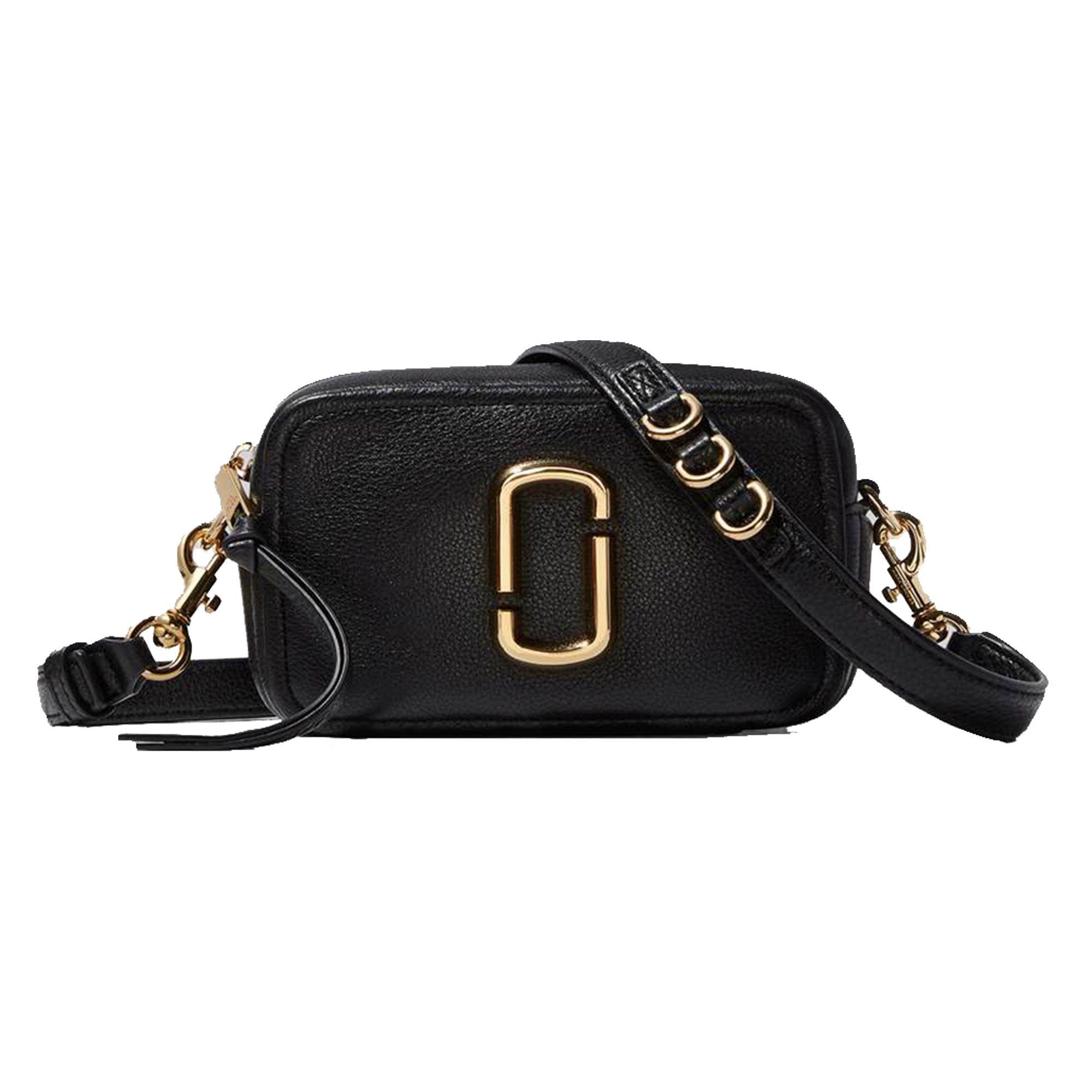 

Marc Jacobs Mj Softshot Leather Crossbody Bag Women Bags Black M0016805-001 Basic Set (Bag+Dust Bag)