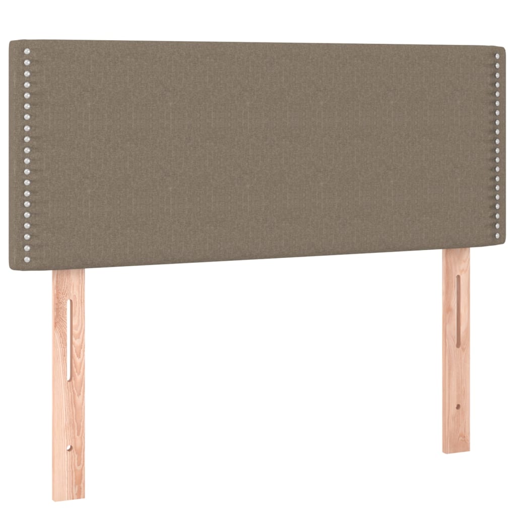 Box Spring Bed with Mattress Taupe 90 x 200 cm Fabric