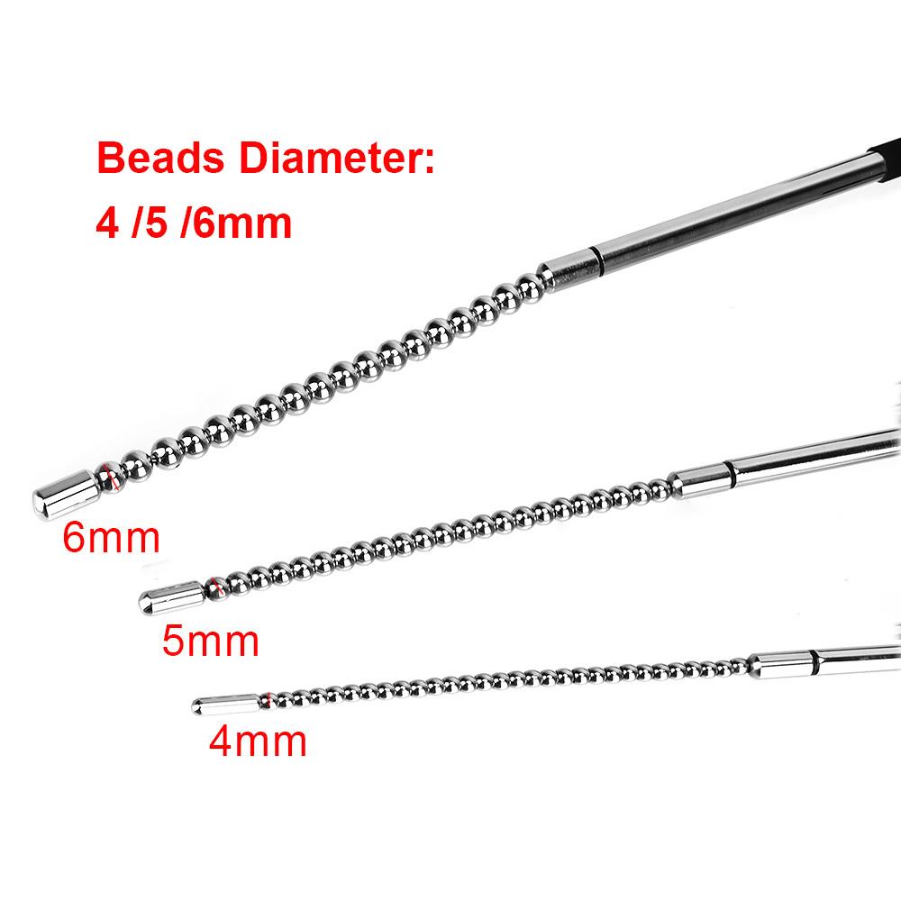 Metal Electro Stimulation Sex Toy for Men Dilator Urethra Beads Stainless Steel Bi-Polar Electric Shock Urethral Penis Plug Sex Products