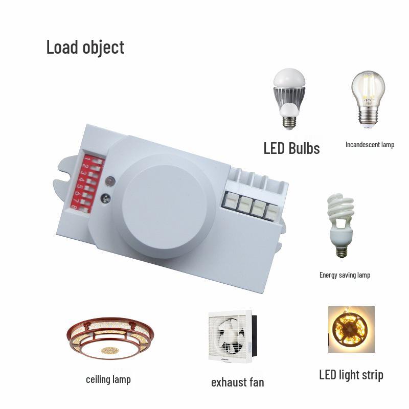 Tuodi 220V Microwave Induction Stairwell Light with 12m Long-Distance Infrared Radar Sensor