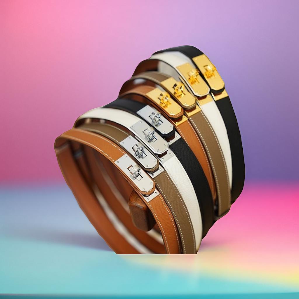 Leder Damen Gürtel Eo/wift Kalbsleder Damen verstellbarer nicht-lochender Gürtel, vielseitiges Temperament