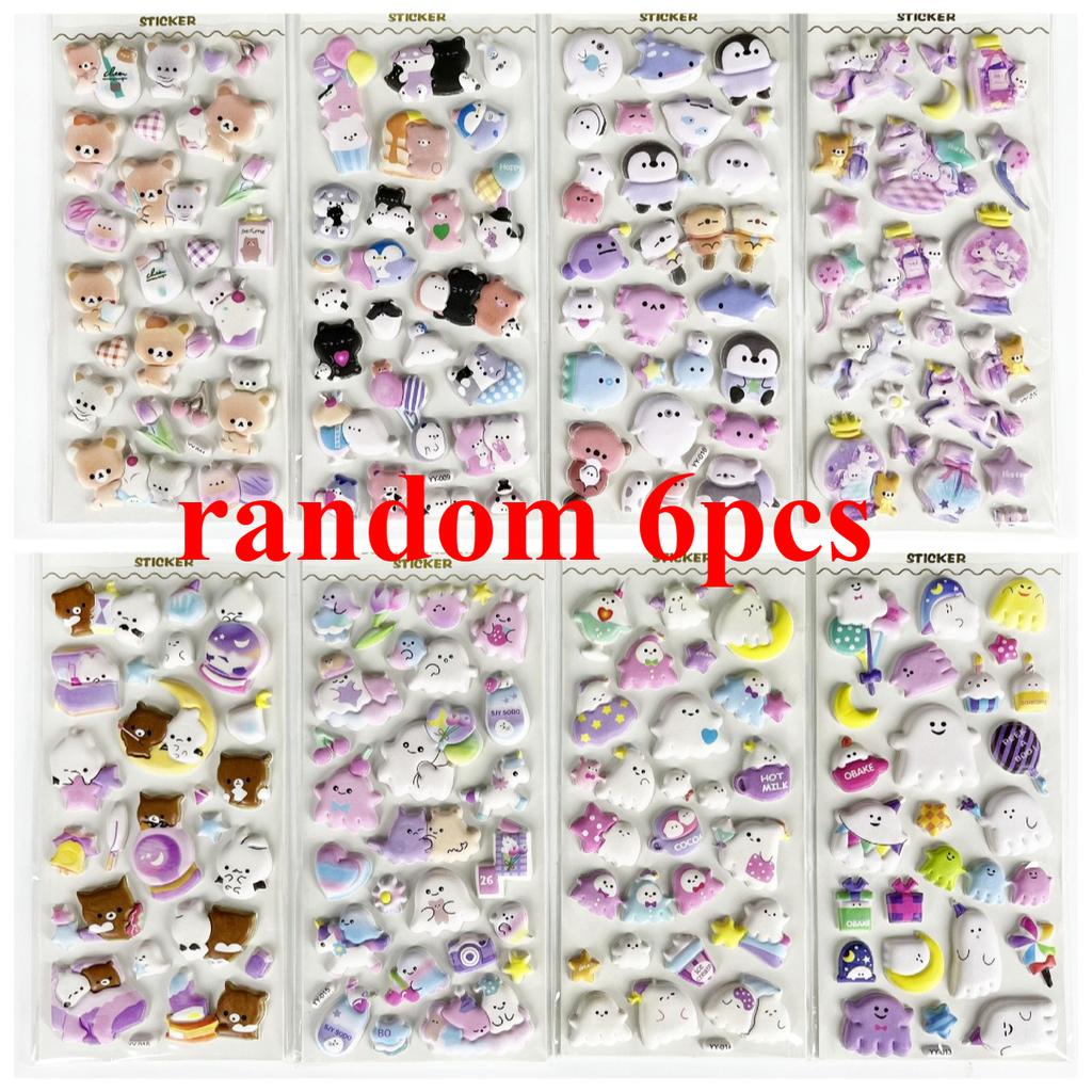 Hot New Cute cartoon 3D embossed stickers fun foam stickers for children DIY planner stickers decorative stickers High Quality Gifts